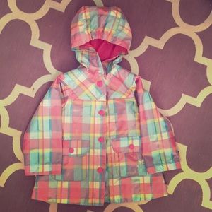 Kids OshKosh B’gosh Colorful Plaid Raincoat